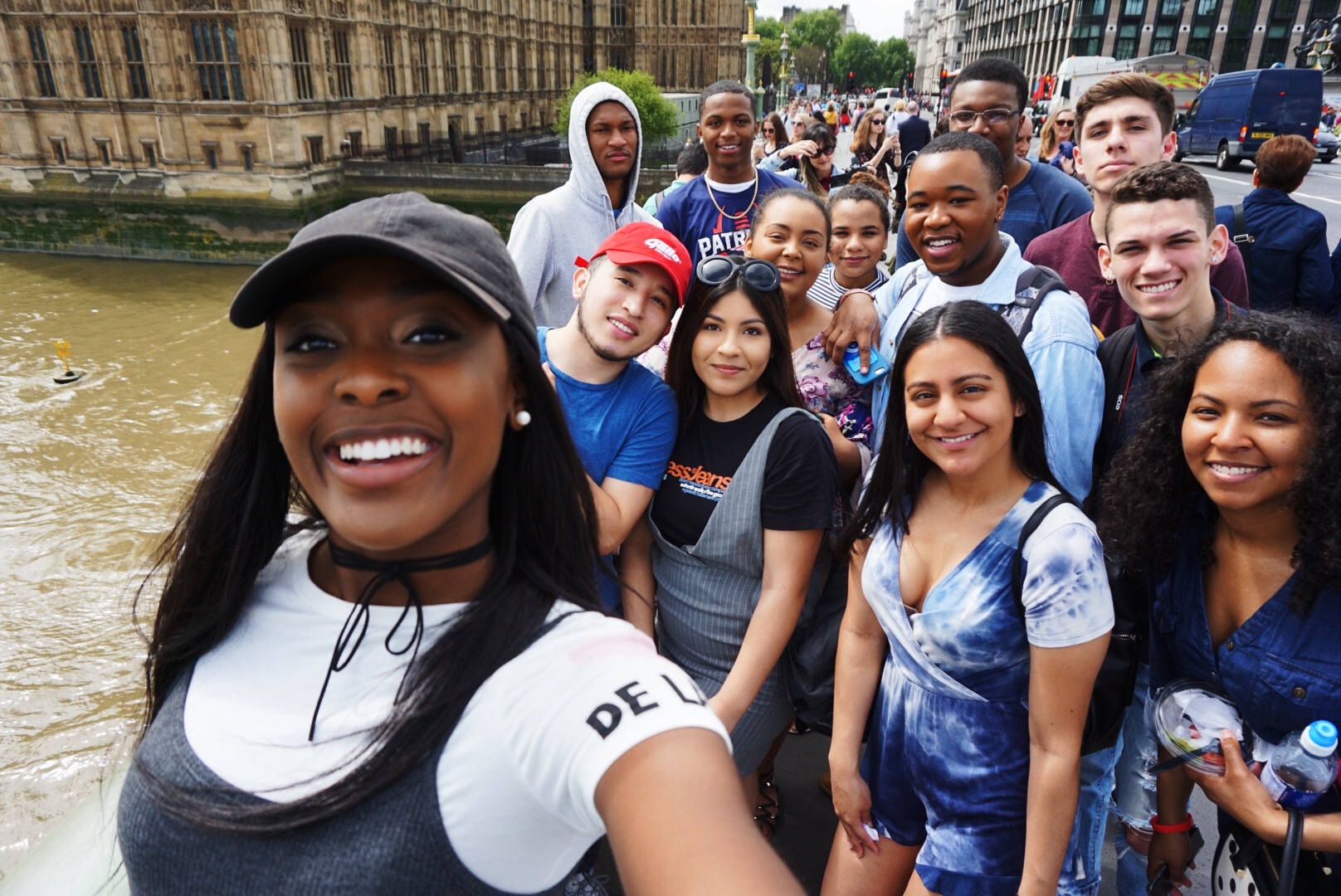 Students studying abroad in London